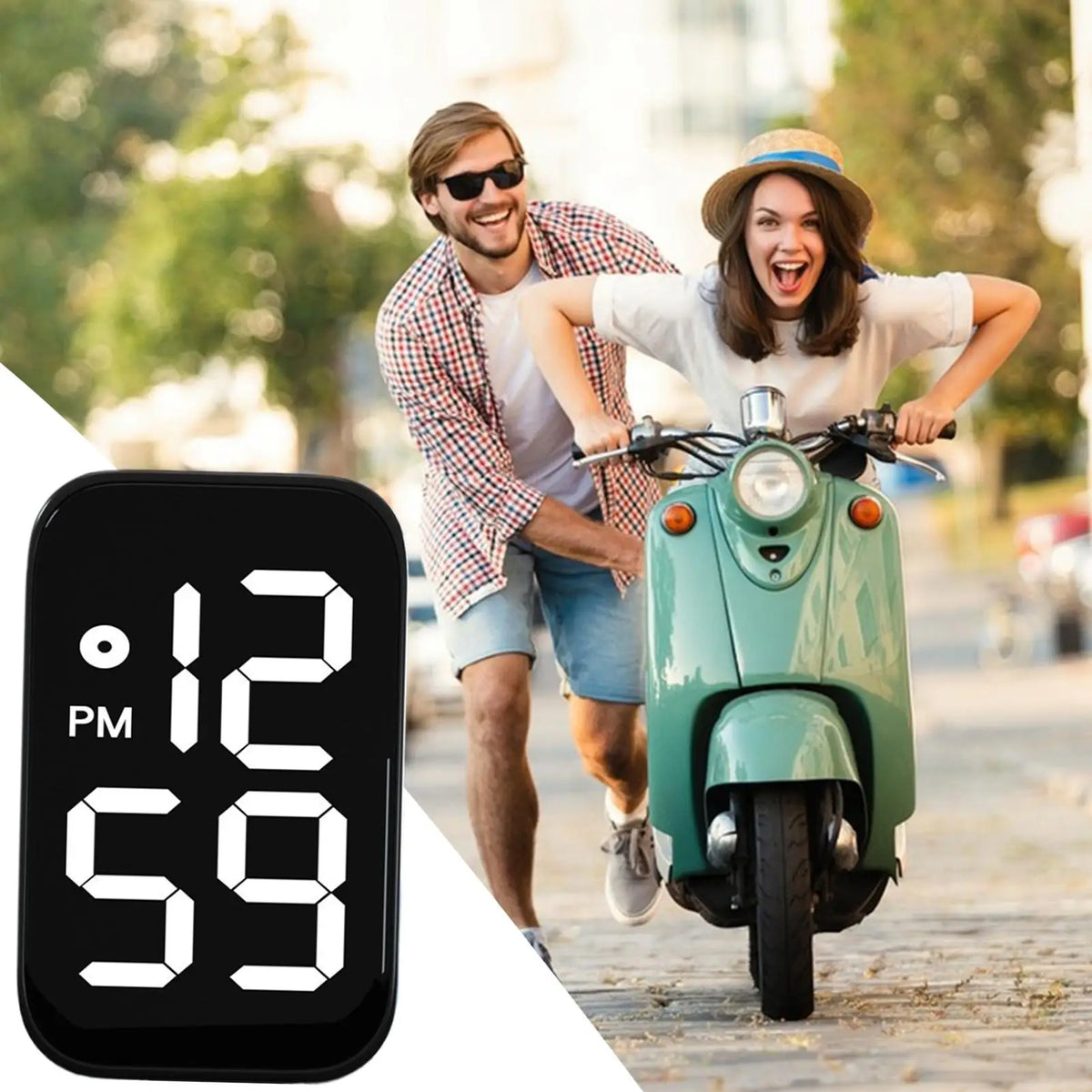 Stick-On Car Dashboard Clock – Waterproof LED Display Dashboard Clock Axl