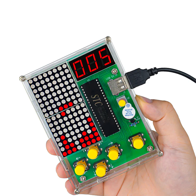 DIY Pixel Game Console Soldering Kit – 51 MCU, 4 Games DIY Electronics Kit Axl Default Title