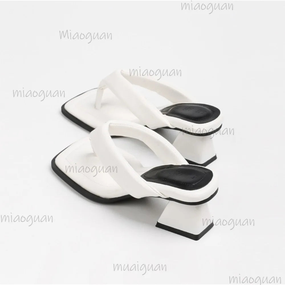 Women's Square Toe Platform Heel Sandals – Summer Beach Slides Platform Heel Sandals Axl