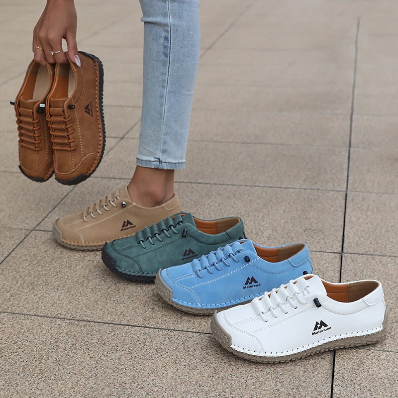 Women's Breathable Slip-On Sneakers – Flat Casual Hiking Shoes Slip-On Sneakers Axl