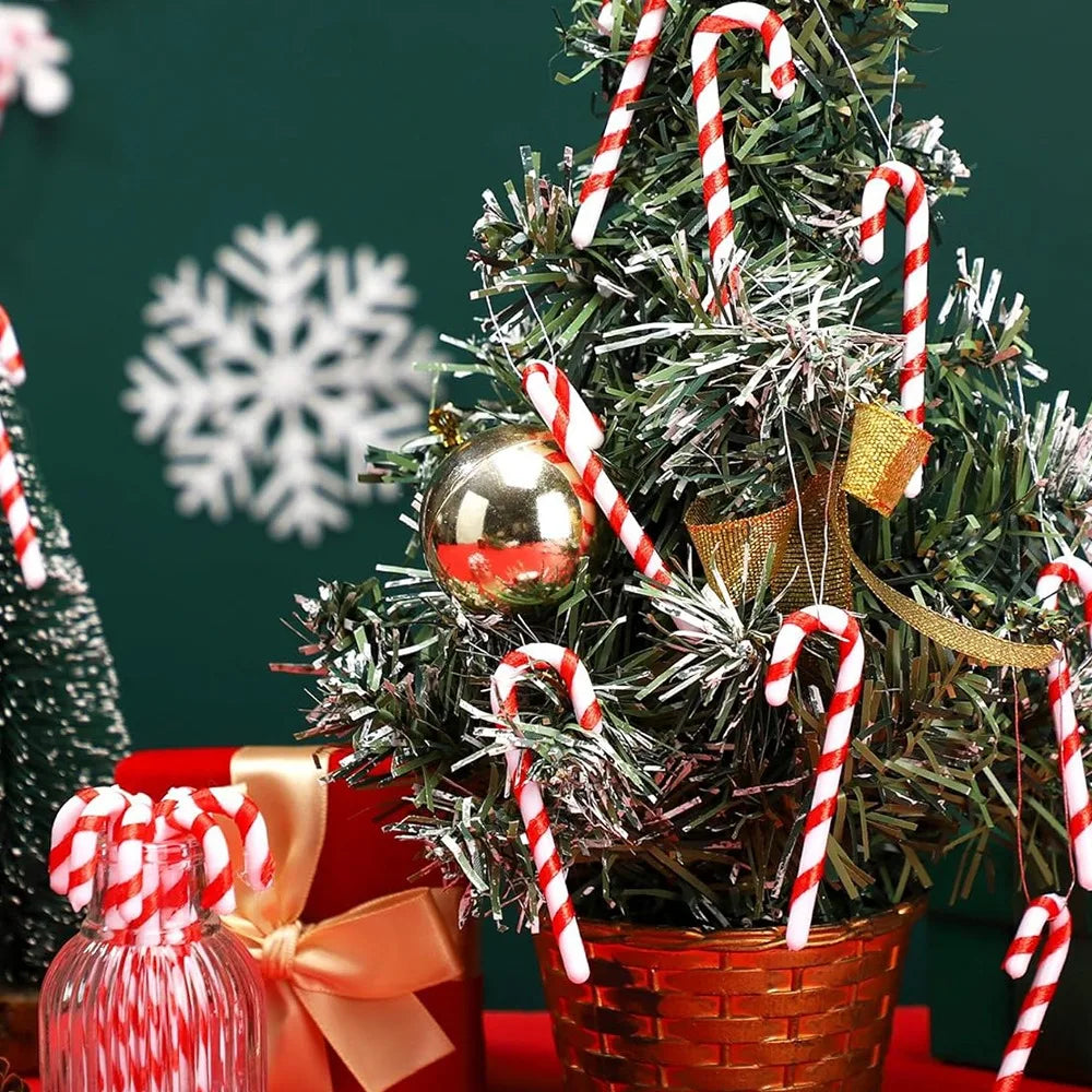 50-Pack Candy Cane Christmas Hanging Ornaments – 3 Sizes Christmas Ornaments Axl