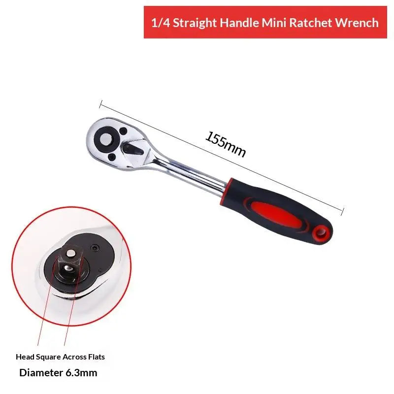 1/4 3/8 1/2" Ratchet Wrench – 24 Tooth Drive Socket Tool Ratchet Wrench Axl A1