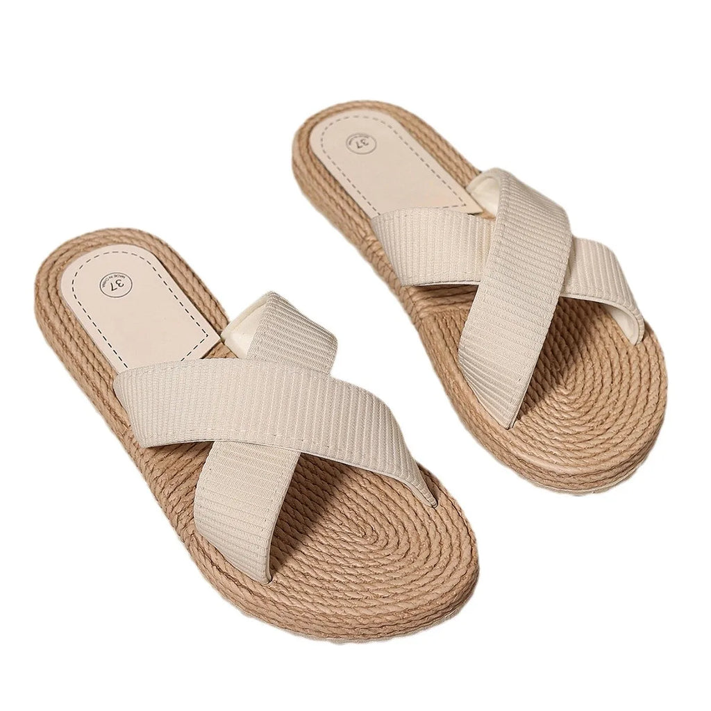 Women's Breathable Summer Slippers – Wide Size Anti-Slip Slides Women's Summer Slippers Axl