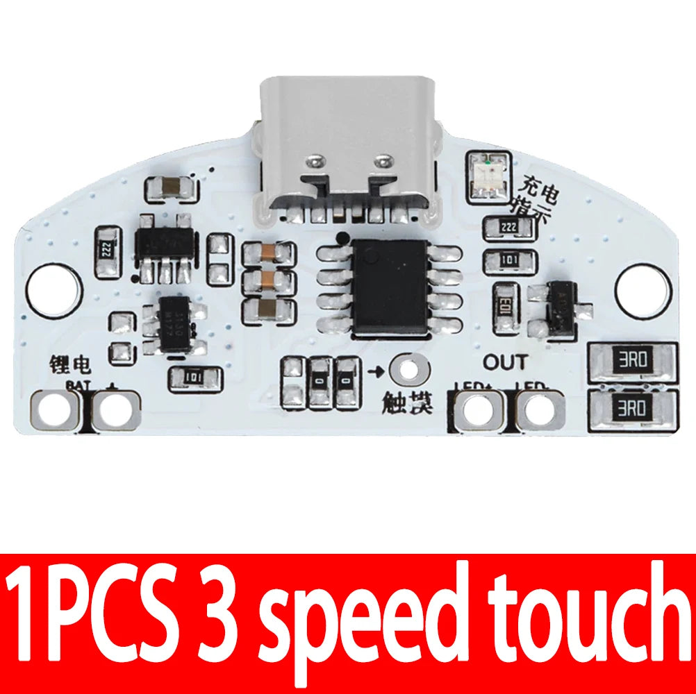 USB Type-C LED Touch Dimmer Module – 3-Gear Night Light Board LED Dimmer Module Axl 1pcs 3 speed touch
