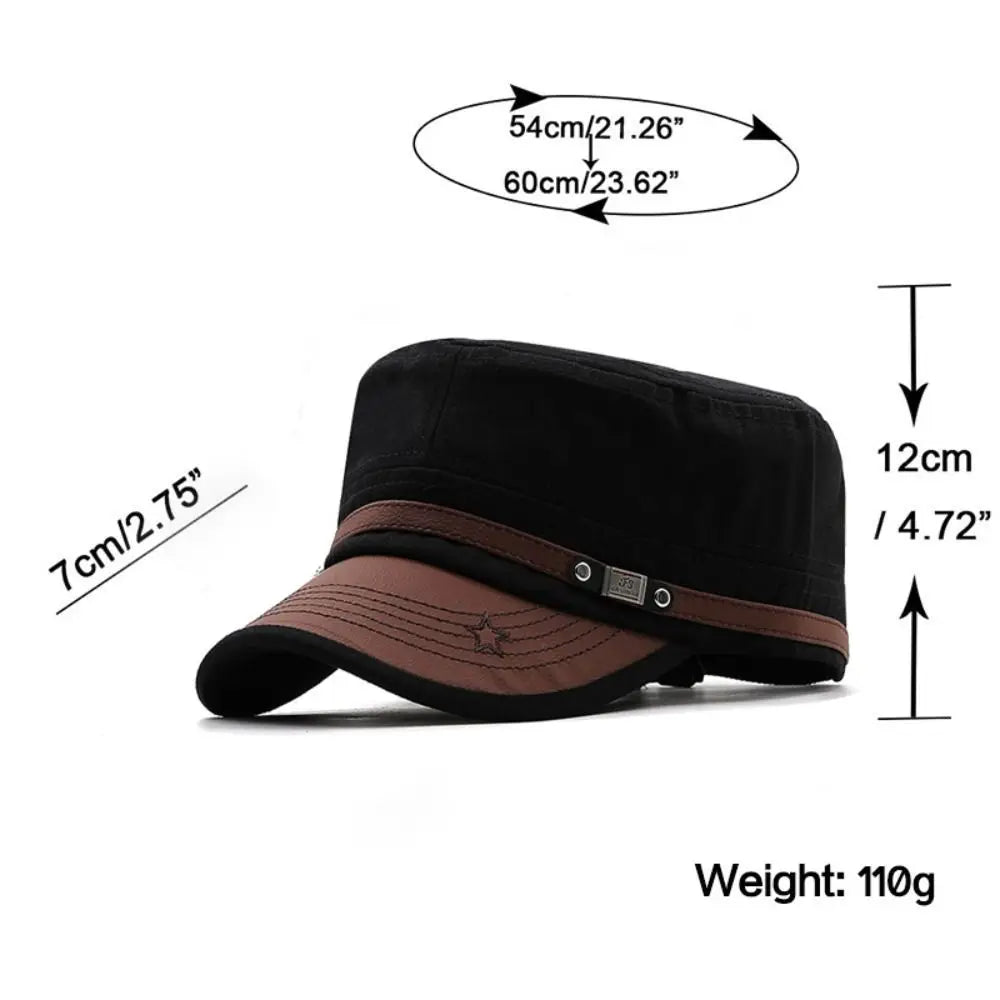 Unisex Breathable Cotton Baseball Cap – Adjustable Flat Cadet Hat Baseball Cap Axl