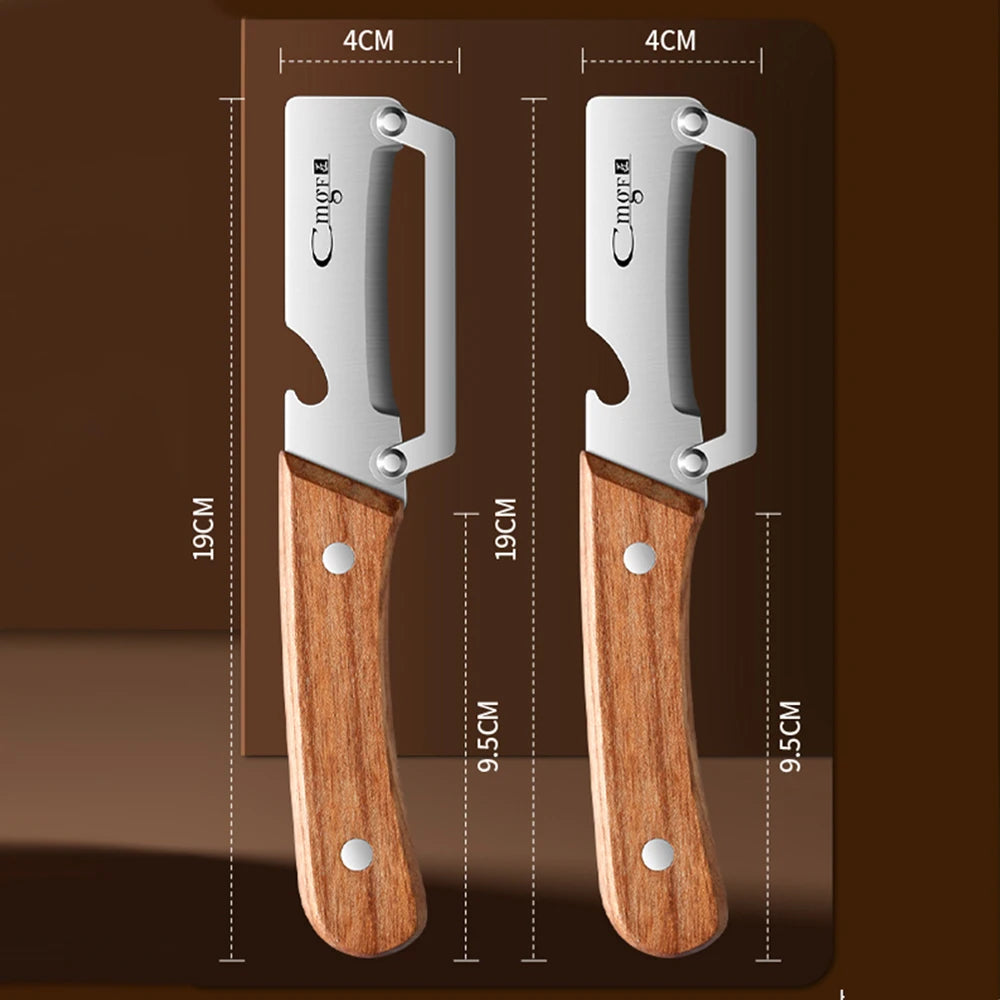 Stainless Steel Vegetable Peeler with Wooden Handle Vegetable Peeler Axl Style A-2PCS