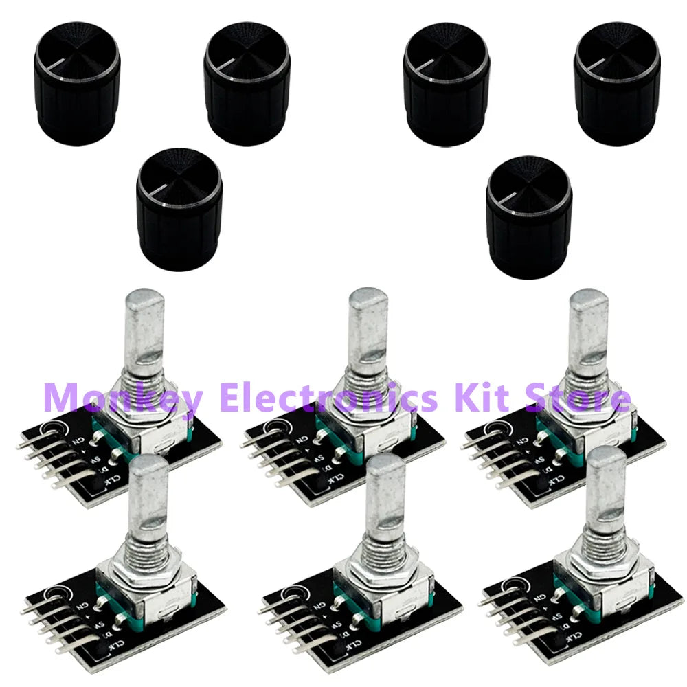 KY-040 Rotary Encoder Module with Knob Cap 5V – 1 to 8 PCS Rotary Encoder Module Axl 6 PCS
