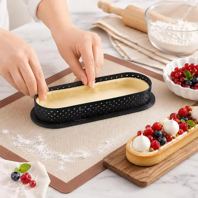 Perforated Tart Ring Mold | Non-Stick PP Baking Mold Tart Ring Mold Axl