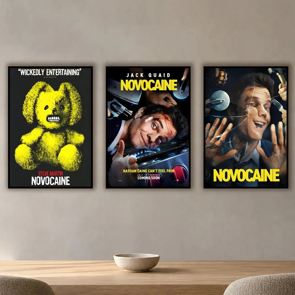 Novocaine Movie Poster HD Waterproof Sticker | Wall Décor Movie Poster Sticker Axl