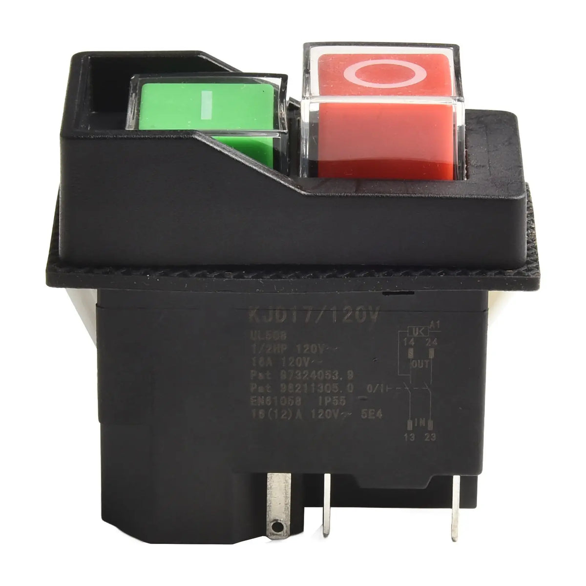 KJD17 5-Pin Pushbutton Electromagnetic Switch 120V 16A Electromagnetic Switch Axl