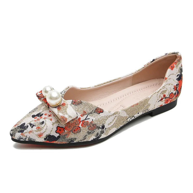 Women's Soft-Sole Pointed Toe Flat Slip-On Shoes | Elegant Women's Flat Shoes Axl apricot-2 41