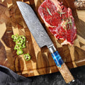 67-Layer Damascus Steel Santoku Knife – Sharp Kitchen Knife Damascus Kitchen Knife Axl Santoku Knife