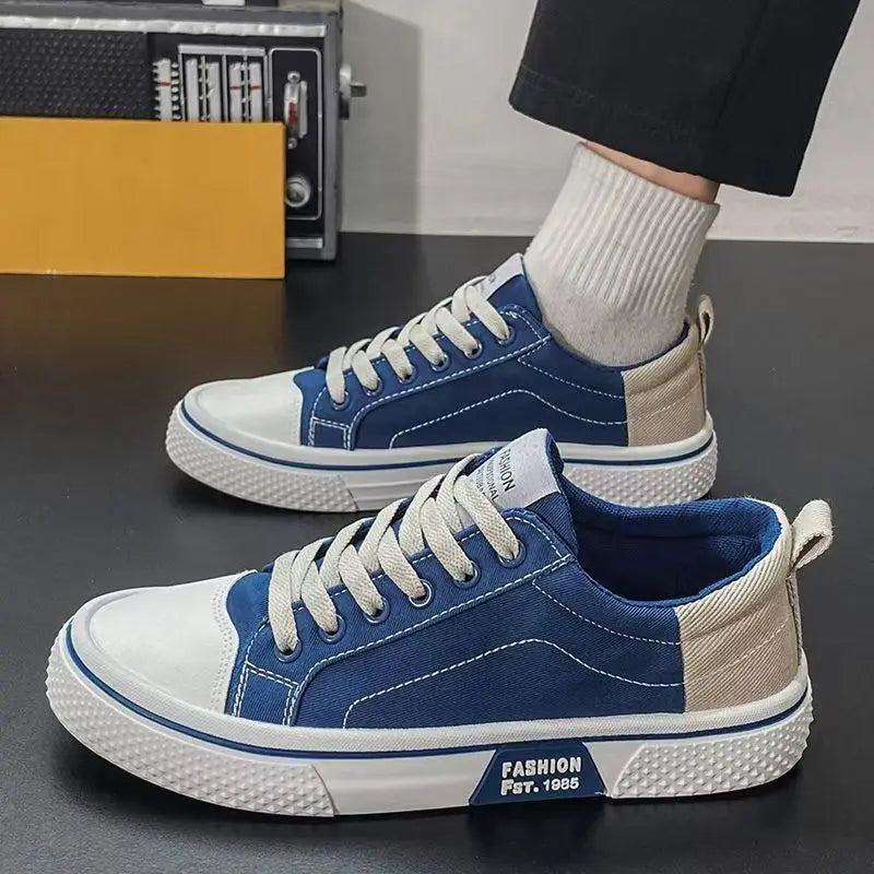 Men's Slip-On Knit Canvas Casual Shoes – Flexible & Breathable Men's Casual Loafers Axl