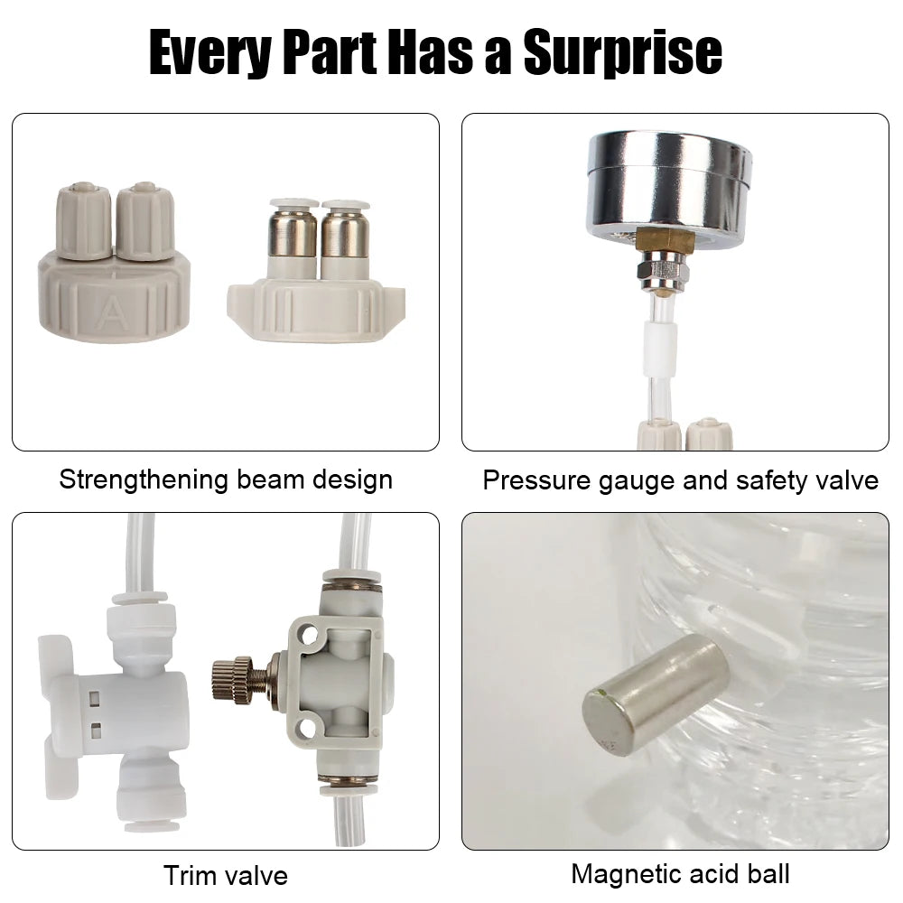 DIY CO2 Generator Kit for Aquarium – Planted Tank CO2 Diffuser Aquarium CO2 Kit Axl