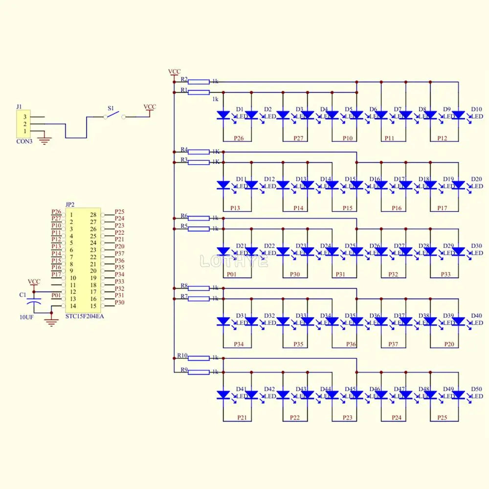 RGB LED Pentagram DIY Kit – 51 Microcontroller 5V Solder Kit DIY Electronics Kit Axl