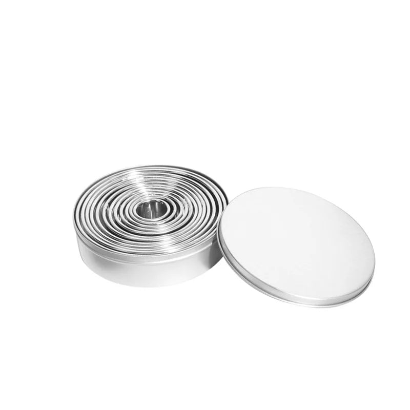 Round Cookie Cutter Set 11/12pc – Dough & Dumpling Molds Cookie Cutter Set Axl 12pcs metal box