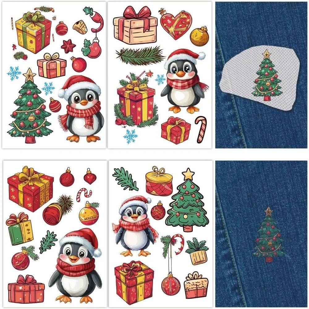 Christmas Water-Soluble Embroidery Stick & Stitch Patterns – 42 Pcs Embroidery Transfer Patterns Axl