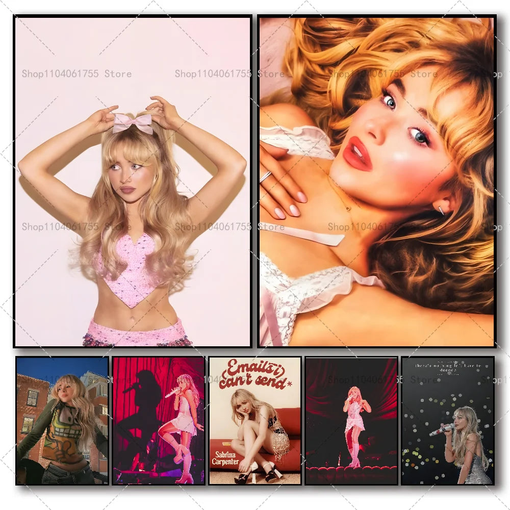Sabrina Carpenter Poster – Self-Adhesive Waterproof Wall Sticker Wall Art Poster Axl