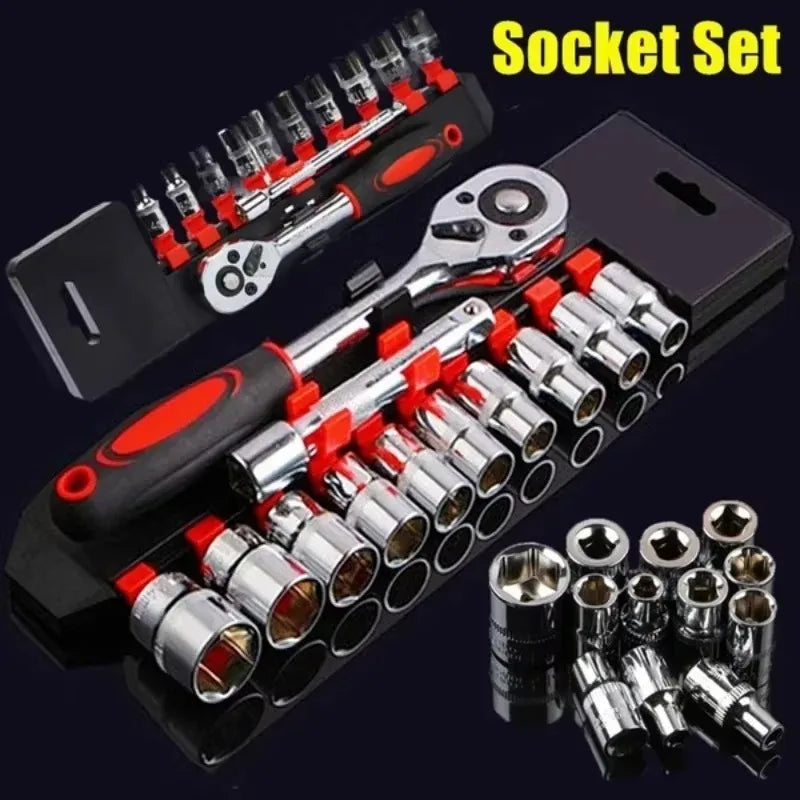 10-Pc Metric Ratchet Wrench Socket Set – Car, Bike & Boat Ratchet Socket Set Axl Default Title