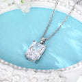 Huitan Rectangle CZ Pendant Necklace | Minimalist Bridal Jewelry Pendant Necklace Axl XL1236 45cm