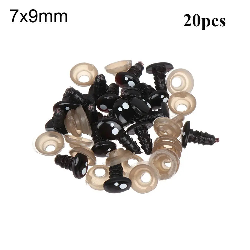 Oval Plastic Safety Eyes for Dolls, Bears & Puppets – 20/40 Pcs Doll Safety Eyes Axl 7x9mm 20pcs