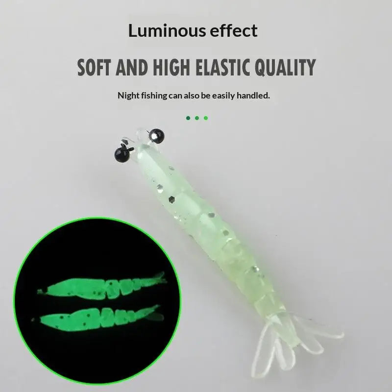 20PCS Mini Soft Worm Shrimp Fishing Lures – 40mm Silicone Bait Soft Fishing Lures Axl