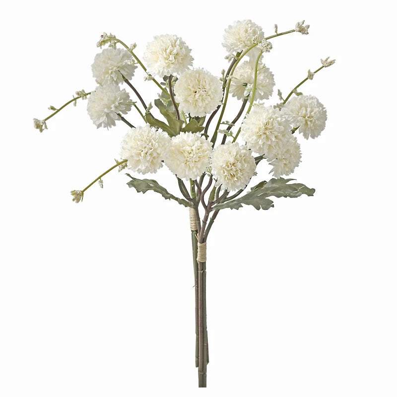 Silk Chrysanthemum Artificial Flowers – Wedding & Home Decor Artificial Silk Flowers Axl Beige 1PC