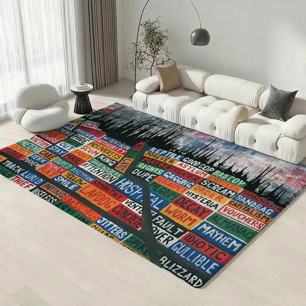Alternative Band Flannel Floor Mat – Non-Slip Indoor Rug Indoor Floor Rug Axl