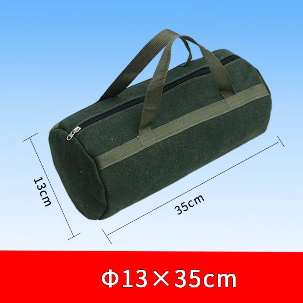 Thick Canvas Tool Storage Bag – Large Capacity Organizer Canvas Tool Bag Axl Round--13-35