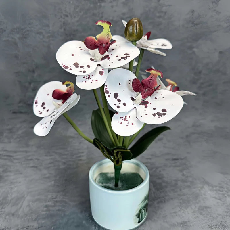 2-Pack Real Touch Artificial Phalaenopsis Orchid Bouquet – 6 Heads Artificial Flower Bouquet Axl
