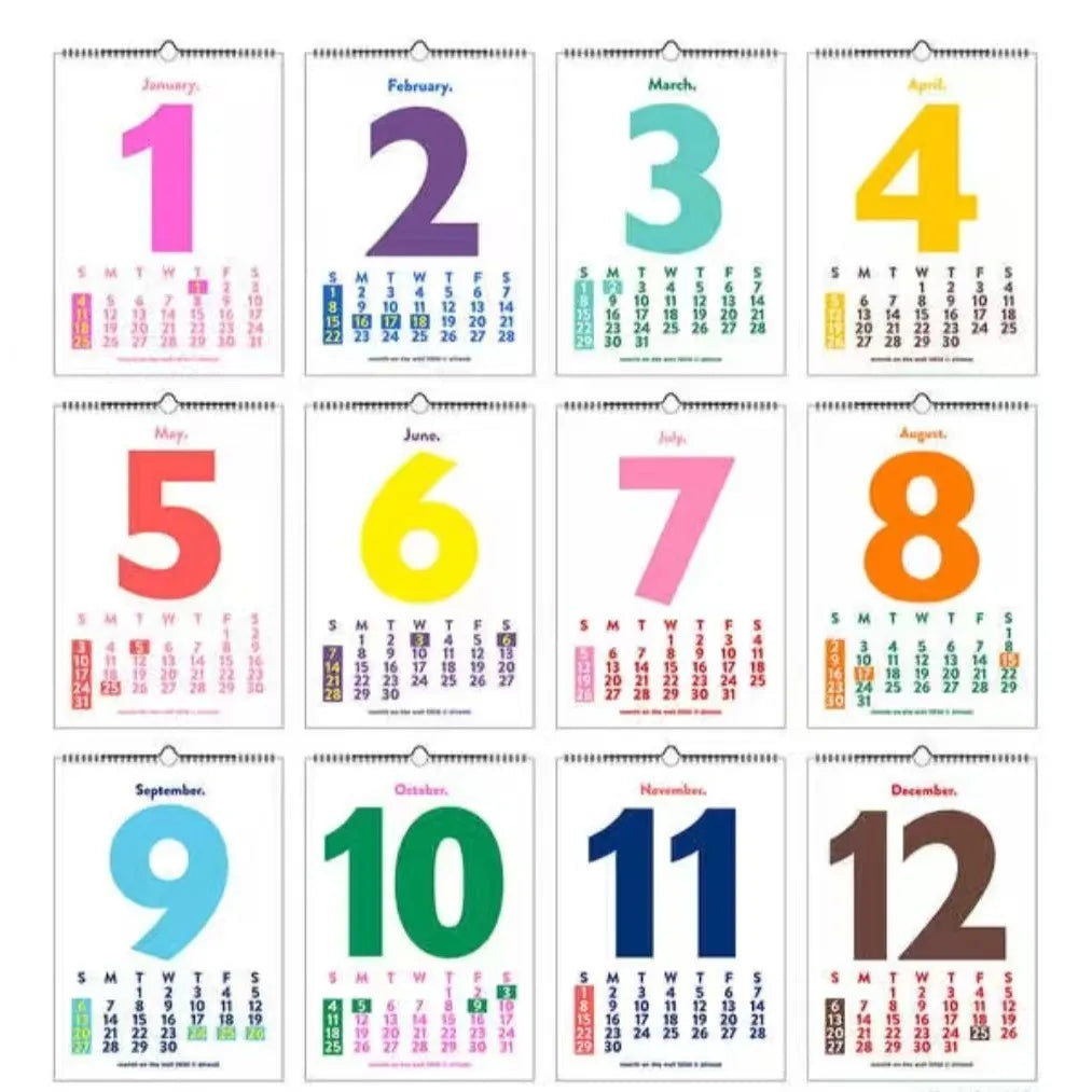 2026 Large Wall Calendar – Full Year Planner with Stickers Wall Calendar Axl