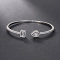 Huitan Cubic Zirconia Cuff Bracelet Bangle for Women Cuff Bracelet Bangle Axl XL802