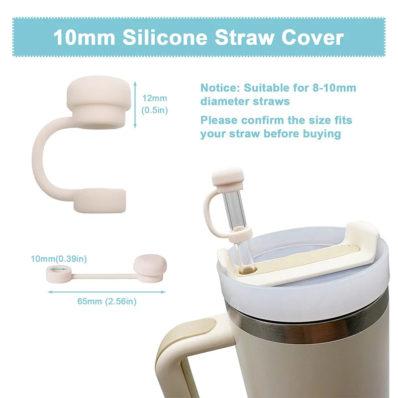Reusable Silicone Straw Covers – Spill & Dust Proof Caps Straw Cover Caps Axl