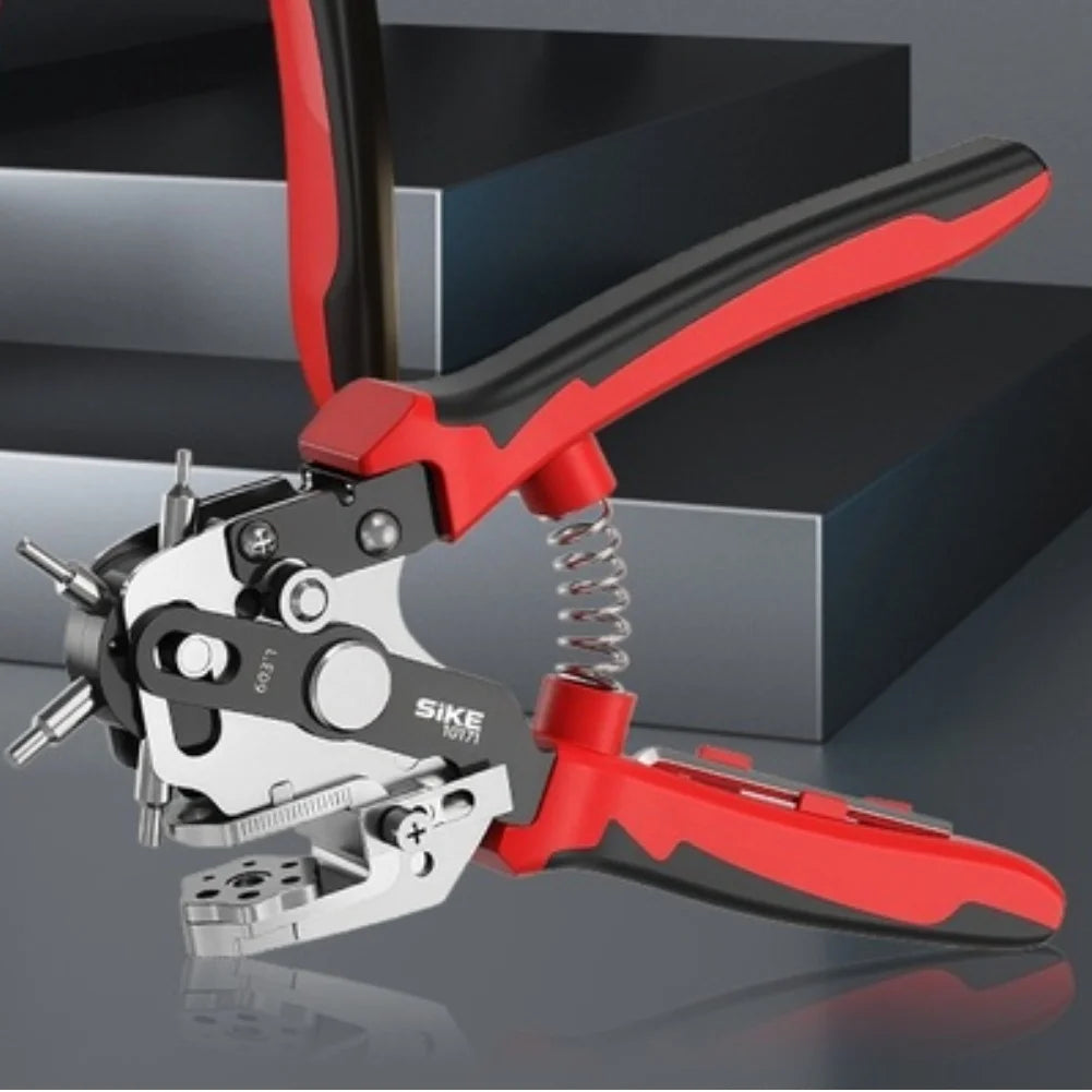 Leather Belt Hole Punch Pliers – 6 Sizes Leathercraft Tool Leather Hole Punch Axl