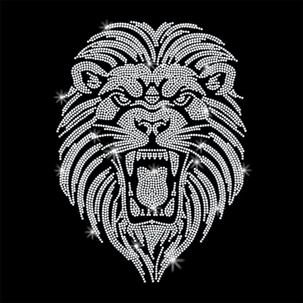 Lion Glass Rhinestone Iron-On Patch Appliqué – 297x210mm Iron-On Rhinestone Patch Axl AECH04-17723