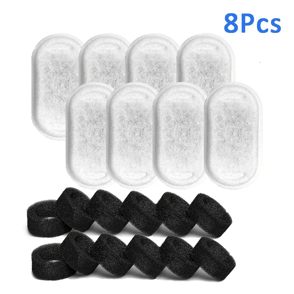 Cat Water Fountain Filters Replacement 8–24 Pack | KEMORELA Fountain Filter Pack Axl 8pcs No plug