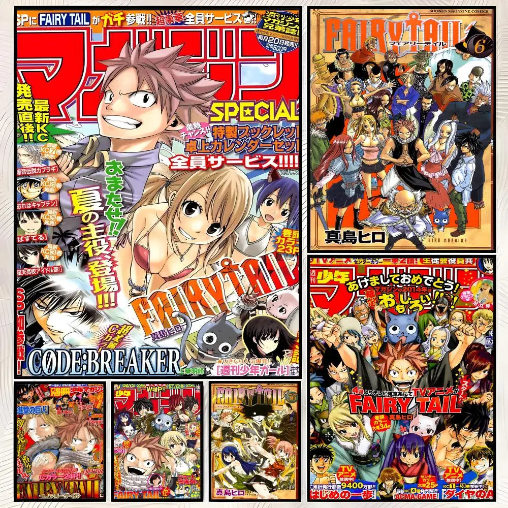 Fairy Tail Anime Self-Stick HD Wall Poster – Waterproof Decor Anime Wall Poster Axl