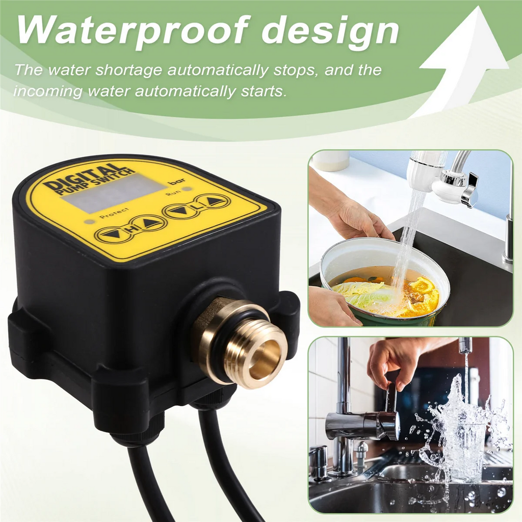 Digital Pressure Controller Switch 0–10 Bar | Auto Water Pump Pressure Controller Switch Axl
