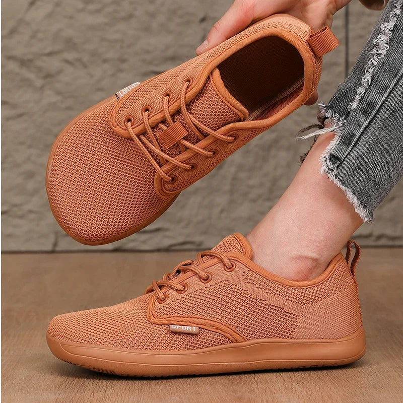 Women's Wide Toe Mesh Knit Sneakers – Breathable Walking Shoes Mesh Knit Sneakers Axl