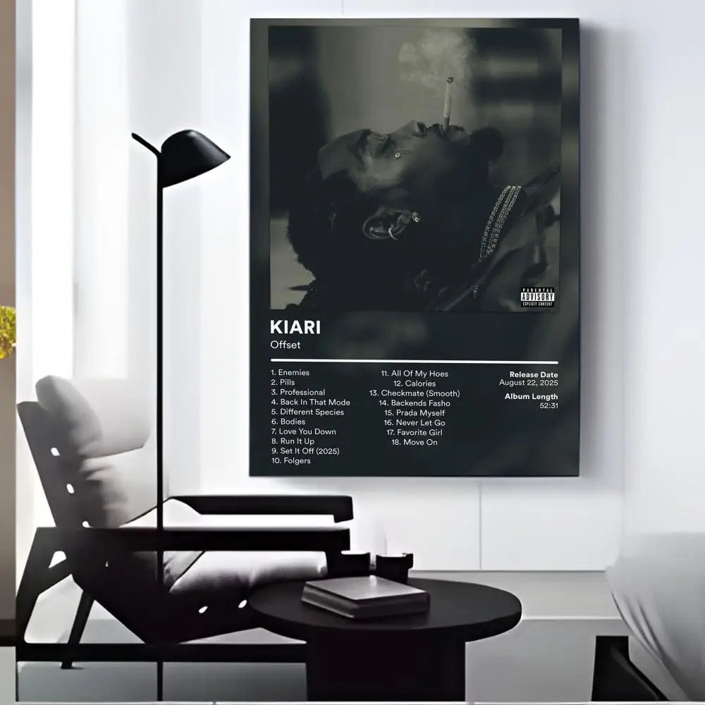 HD Print Album Cover Canvas Wall Art Poster – Home Decor Canvas Wall Art Axl Black5 40X50cmFrameless