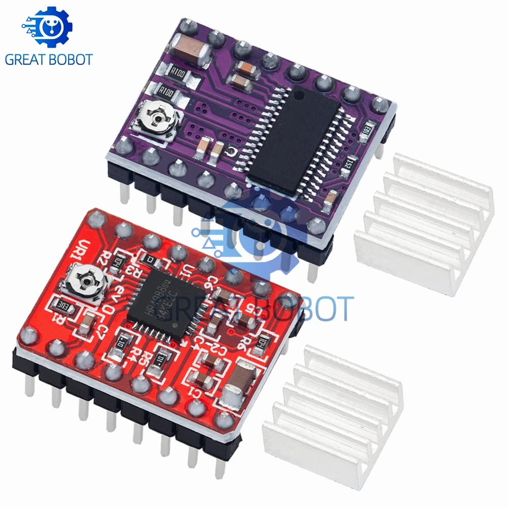 A4988 & DRV8825 Stepper Motor Driver with Heat Sink | RAMPS 1.4 Stepper Motor Driver Axl