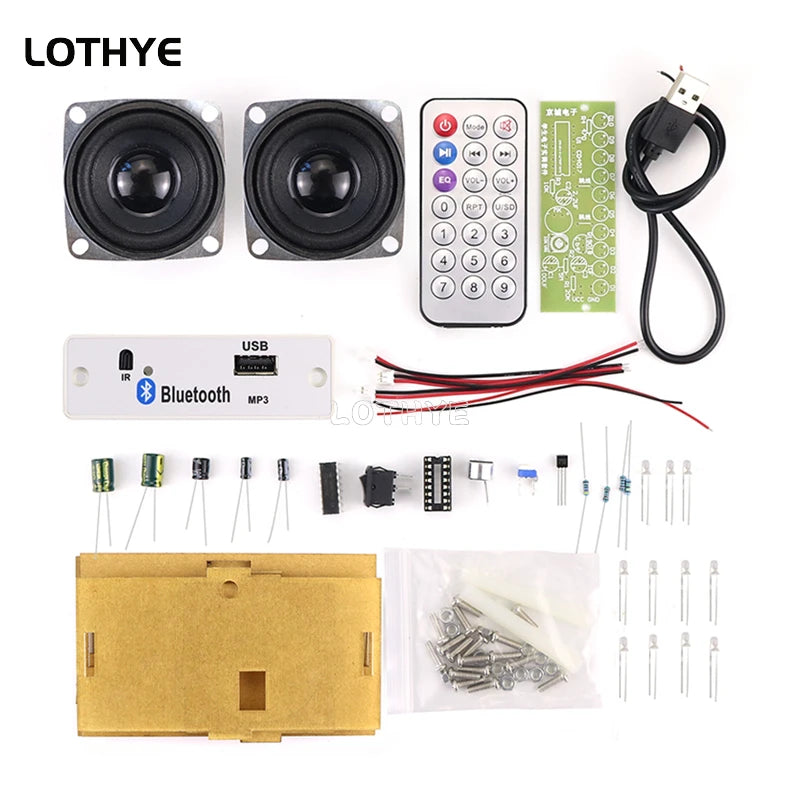 Bluetooth DIY Speaker Kit 3W+3W LED Spectrum Amplifier & Remote DIY Speaker Kit Axl DIY kit