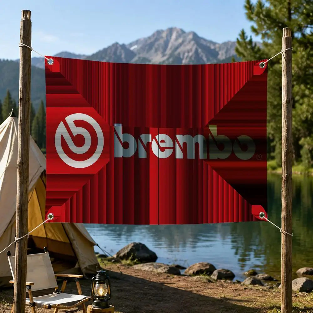 Brembo Automotive Wall Flag Banner – Indoor & Outdoor Decor Wall Flag Banner Axl