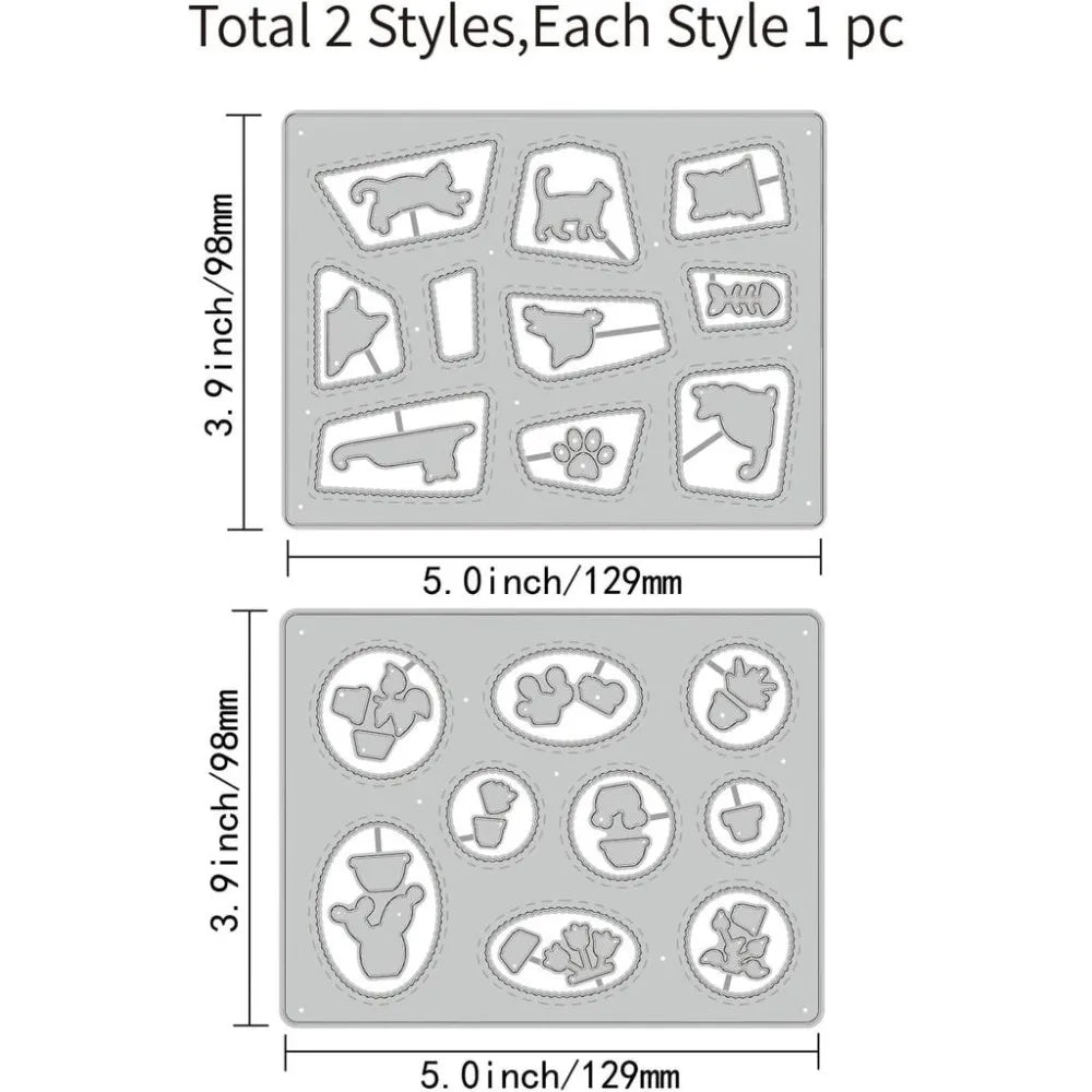Wacky Windows Metal Cutting Dies – Animal & Plant Frame Stencils Metal Cutting Dies Axl