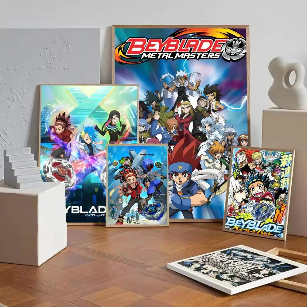 Anime Beyblade X Removable Wall Sticker Poster | HD Decor Wall Sticker Poster Axl