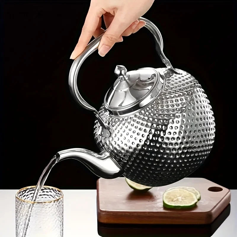KEMORELA Stainless Steel Tea Kettle with Filter | 1.2–2L Stovetop Tea Kettle Axl