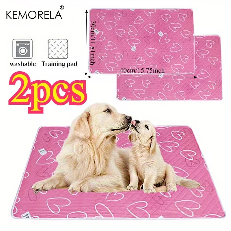 KEMORELA 2-Pack XL Reusable Pet Pee Liner Mat | Non-Slip Pet Liner Mat Axl 30X40cm