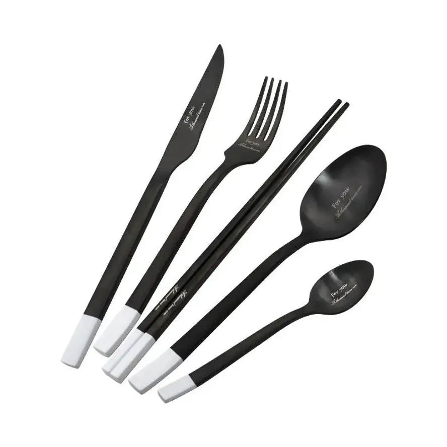 Stainless Steel Cutlery Set – Knife, Fork & Spoon Flatware Flatware Cutlery Set Axl