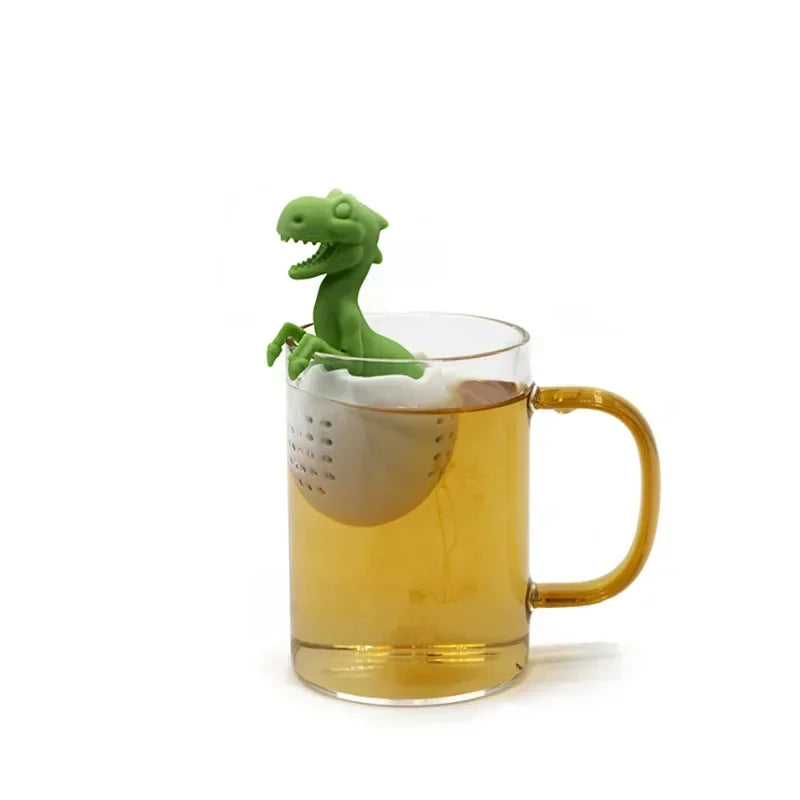 Dinosaur Silicone Tea Infuser – Reusable Loose Leaf Strainer Tea Infuser Axl