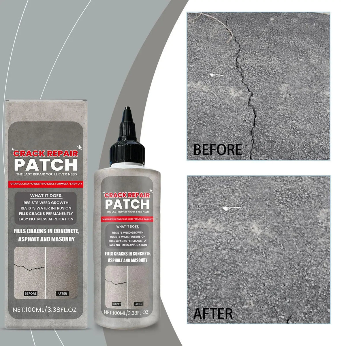 Concrete Crack Filler – Self-Leveling Quick-Dry Sealant 100ml Crack Repair Sealant Axl Default Title